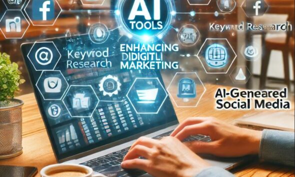 AI-powered tools can support digital marketing in a small business, with analytics and social media content generation