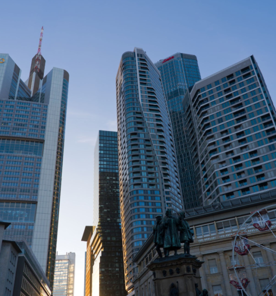 Frankfurt financial district, central to Germany's economic power